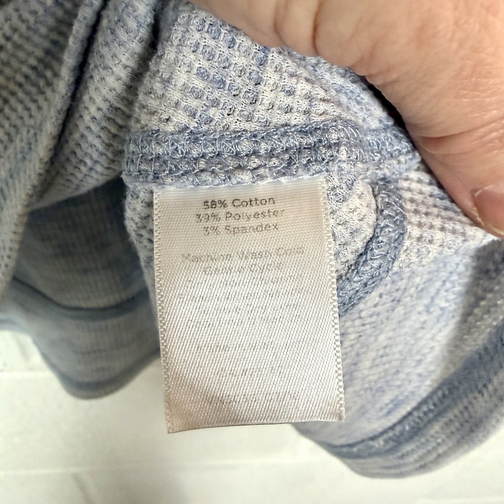 T by Talbots Thermal Top Blue Long Sleeve Casual Weekend Cozy Athleisure 2X - Picture 11 of 13